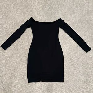Little Black Off the Shoulder Dress